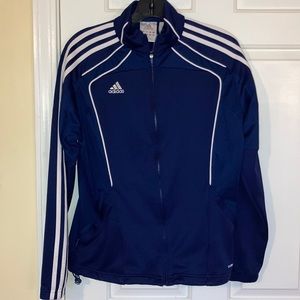 Navy blue Adidas zip up sport jacket